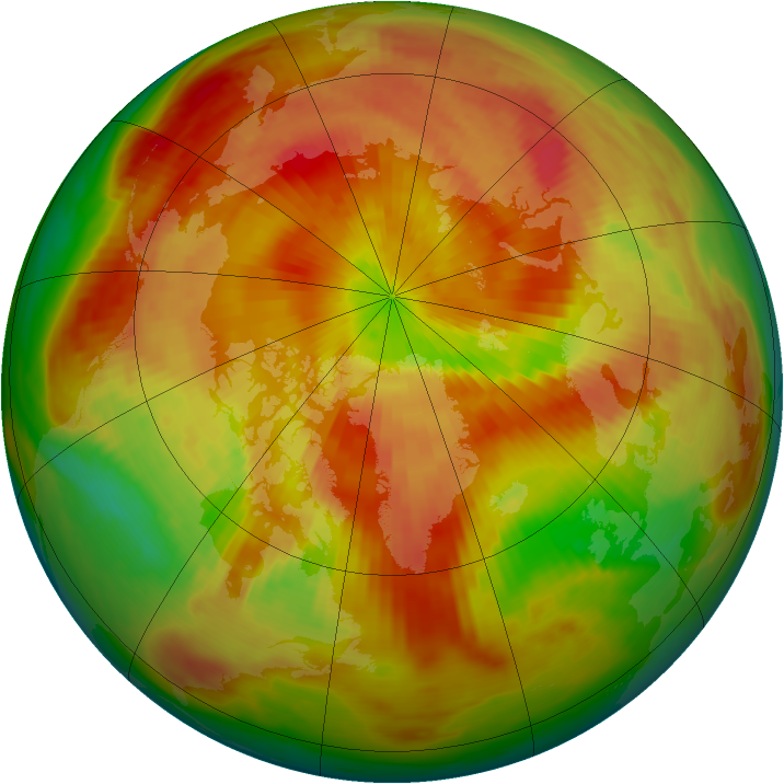 Arctic ozone map for 17 April 1987